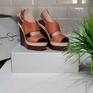 Jessica Simpson Women's  Leather Wedges Size 7.5